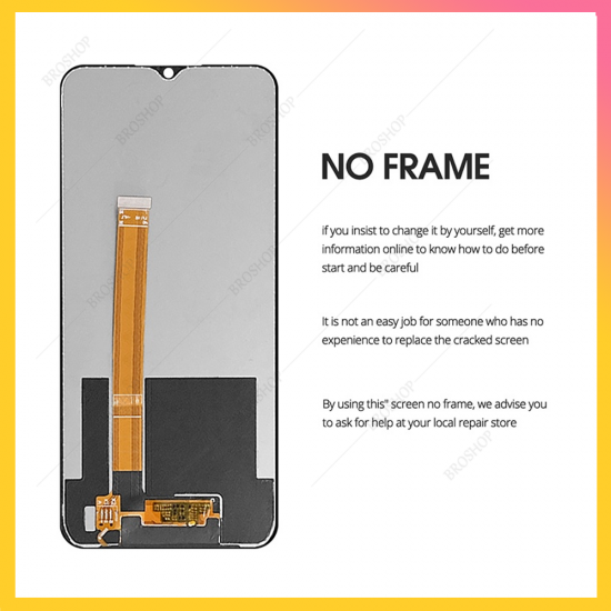 BROSHOP Compatible Lcd For Ori Vivo Y69 Touch Screen Digitizer Skrin Glass Fullset MO