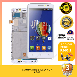 BROSHOP Compatible Ori Lcd For Lenovo A606 Digitizer Skrin Glass Touch Screen MO