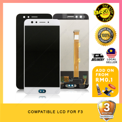 BROSHOP Compatible Lcd For OPPO F3 / A77 Touch Screen Digitizer Skrin Fullset MO (2 Camera Holes)