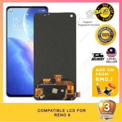 BROSHOP Compatible Lcd For Ori OPPO RENO 5 / 6 Digitizer Skrin Glass Touch Screen MO