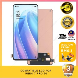 BROSHOP Compatible Lcd For Ori OPPO RENO 7 PRO 5G / REALME 9 4G Digitizer Skrin Glass Touch Screen with FIngerprint MO