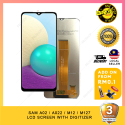 BROSHOP BS COMPATIBLE LCD FOR SAMSUNG A02 / A022F A022 / M12 / M127F M127 Screen with Digitizer TOUCH SCREEN GLASS SKRIN Fullset