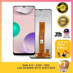 BROSHOP BS COMPATIBLE FOR SAMSUNG A12 / A125 / A12S / A127F / M02 / M022F LCD Digitizer TOUCH SCREEN GLASS SKRIN