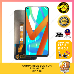 BROSHOP Compatible Lcd For Ori Realme 8i / 9i / OPPO A96 Skrin Touch Screen With Digitizer Fullset MO