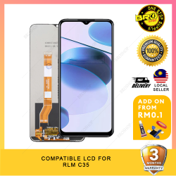 BROSHOP Compatible Lcd For Ori Realme C35 Skrin Touch Screen With Digitizer Fullset MO