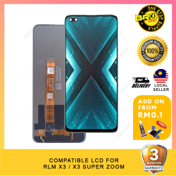 BROSHOP Compatible Lcd For Ori Realme X3 / X3 Super Zoom Skrin Touch Screen With Digitizer Fullset MO