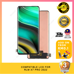 BROSHOP Compatible Lcd For Ori Realme X7 Pro 4G / 5G 2022 With Fingerprint Skrin Touch Screen With Digitizer Fullset MO