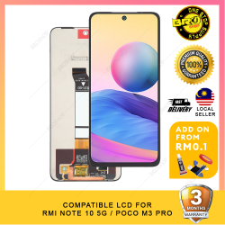 BROSHOP Compatible Lcd For Ori Redmi Note 10 4G 5G / 10S 4G / Pocophone M3 Pro Touch Screen Digitizer Skrin MO
