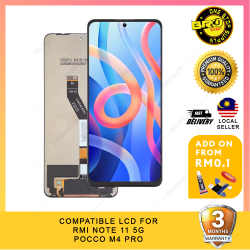 BROSHOP Compatible Lcd For Ori Redmi Note 11 5G / Note 11S 5G / Pocophone M4 Pro Touch Screen Digitizer Skrin MO