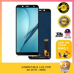 BROSHOP Compatible Lcd For Ori Samsung A6 2018 / A600 Touch Screen Digitizer Skrin MO