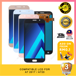 BROSHOP Compatible Amoled Lcd For Samsung A7 2017 / A720 Touch Screen Digitizer Skrin MO