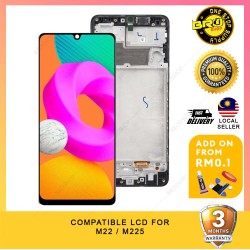 BROSHOP Compatible Amoled Lcd For Samsung M22 / M225 Touch Screen Digitizer Skrin MO