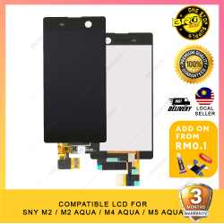 BROSHOP Compatible Lcd For Sony Xperia M2 D2303 D2305 / M4 E2312 / M5 E5603 E5663 AQUA Touch Screen Digitizer Skrin Fullset MO