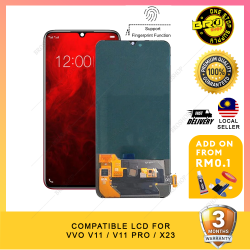 BROSHOP Compatible Lcd For Ori Vivo V11 / V11 Pro / X23 Touch Screen Digitizer Skrin Glass Fullset MO