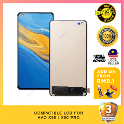 BROSHOP Compatible Lcd For VIVO X50 / X60 / X70 Pro Fingerprint Touch Screen Digitizer Skrin Glass Fullset MO