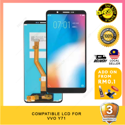BROSHOP Compatible Lcd For Ori Vivo Y71 1724 1801 Touch Screen Digitizer Skrin Glass Fullset MO