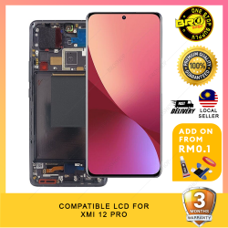 BROSHOP Compatible Lcd For Ori Xiaomi 12 Pro / 12T Pro Touch Screen Digitizer Skrin Glass Fullset With Fingerprint MO
