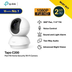 TP-Link Tapo C200 1080HD Pan Tilt Home Security Wifi Wireless Camera
