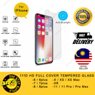 iPhone 4 4s 5 5s 6 6s 7 8 6plus 6splus 7plus 8plus plus X XR XS 11 Pro Max 111D Anti-Bluelight Premium FullCover Tempered Glass