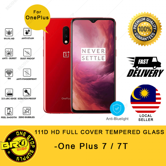 ONEPLUS 7 7T 111D Anti-Bluelight Premium FullCover Tempered Glass