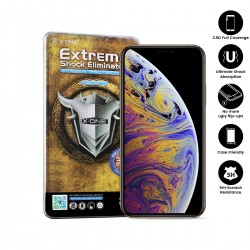 Apple iPhone XS Max ( 6.5" ) X-One Full Coverage Extreme Shock Eliminator Screen Protector ( Black )