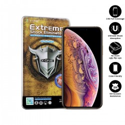 Apple iPhone XS ( 5.8" ) X-One Full Coverage Extreme Shock Eliminator Screen Protector ( Black )